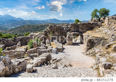 Lion Gate in Mycenae, Greece 86151279