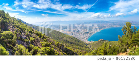 Panoramic view of Loutraki, Greece Panoramic view of Loutraki, Greece 86152530