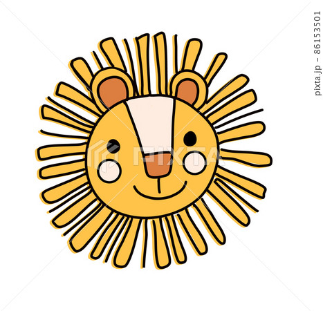 Boho lion, kidsroom wall decoration. Cute vector illustration 86153501