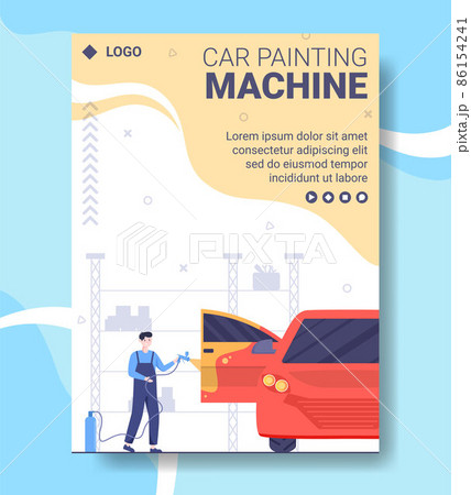 Car Painting Machine Poster Template Flat Illustration Editable of Square Background Suitable for Social media or Web Internet Ads Car Painting Machine Poster Template Flat Illustration Editable of Square Background Suitable for Social media or Web Internet Ads 86154241