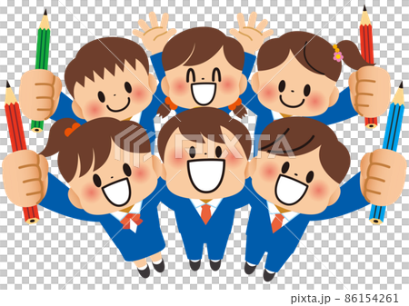 ガッツポーズでやる気まんまん勉強を頑張ろう!中学生高校生学生友達 ガッツポーズでやる気まんまん勉強を頑張ろう!中学生高校生学生友達 86154261