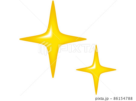キラキラ ピカピカ 光 輝く 輝き 星 マーク 絵文字 清潔 きれい アイコンのイラスト素材