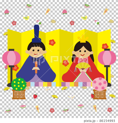 Hina decoration seamless background Kanto chicks 86154993