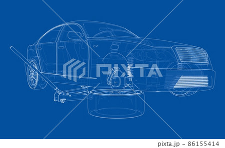 Concept car with Floor Car Jack Concept car with Floor Car Jack 86155414