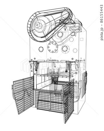 Powerful Press. 3d illustration Powerful Press. 3d illustration 86155443