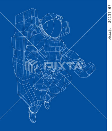 Astronaut concept. 3d illustration 86155467