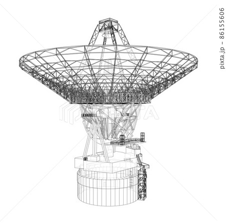 Radio Telescope concept outline 86155606