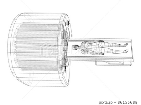 Female Patient Lying on a CT or MRI Scan Female Patient Lying on a CT or MRI Scan 86155688