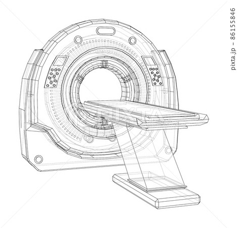 3d illustration of a MRI machine 3d illustration of a MRI machine 86155846