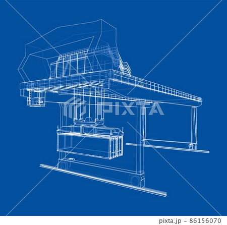 Rail-mounted gantry container crane outline 86156070
