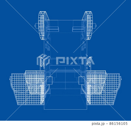 Powerful Press. 3d illustration Powerful Press. 3d illustration 86156105
