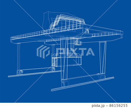 Rail-mounted gantry container crane outline 86156255