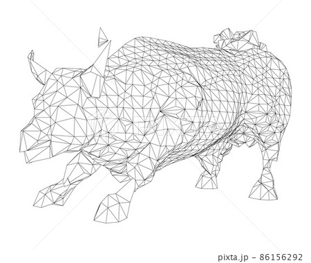 The Charging Bull. 3d illustration 86156292