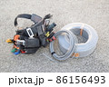 腰道具と電線 86156493