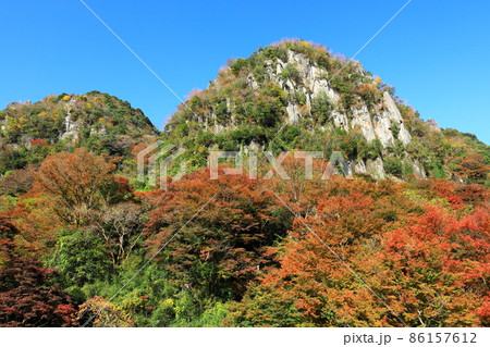 深耶馬渓一目八景の紅葉 86157612
