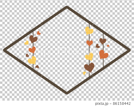 黃色日式心形鑽石框 黃色日式心形鑽石框 86158442