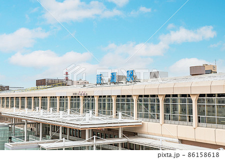 新潟県新潟市 青空のJR新潟駅南口 新潟県新潟市 青空のJR新潟駅南口 86158618