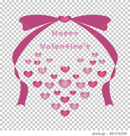 Valentine's heart and ribbon illustration Valentine's heart and ribbon illustration 86159200