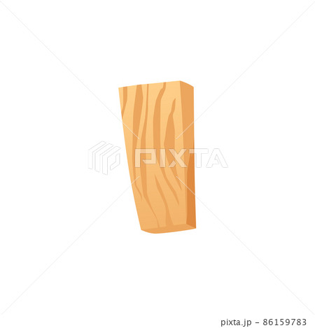 Woodwork plank cartoon icon or symbol, flat vector illustration isolated. 86159783