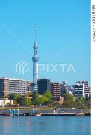 東京スカイツリーを望む風景／晴海地区から 86159798