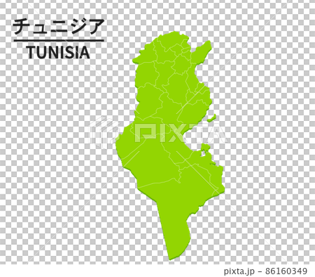 Tunisia world map illustration 86160349