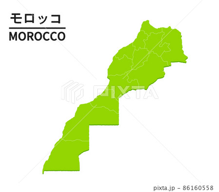 モロッコの世界地図イラスト 86160558
