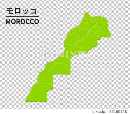 モロッコの世界地図イラスト 86160558