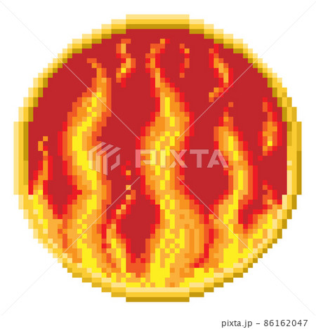 Fire Flame 4 Elements Zodiac Pixel Art Sign 86162047
