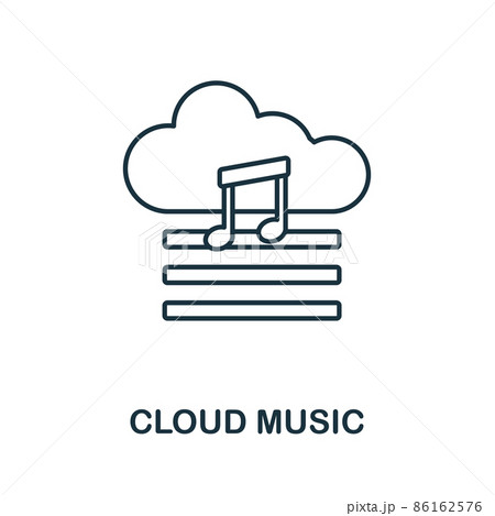 Cloud Music icon. Line element from internet technology collection. Linear Cloud Music icon sign for web design, infographics and more. Cloud Music icon. Line element from internet technology collection. Linear Cloud Music icon sign for web design, infographics and more. 86162576