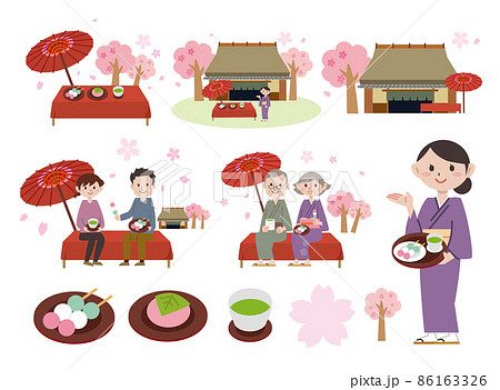 春の桜　花見茶屋 セット 86163326