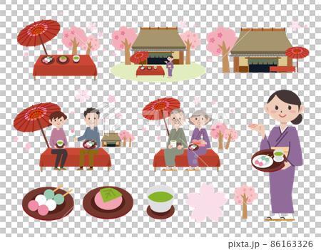 春の桜　花見茶屋 セット 86163326