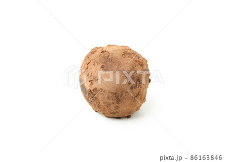 Sweet truffle isolated on white background, close up Sweet truffle isolated on white background, close up 86163846