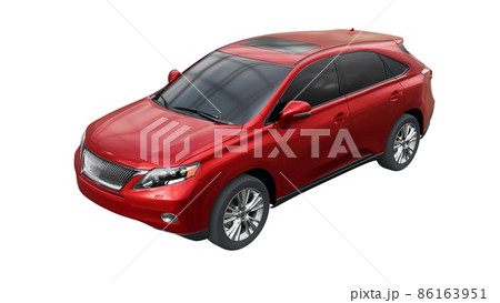 City premium family SUV on white isolated background without shadows. 3d rendering. City premium family SUV on white isolated background without shadows. 3d rendering. 86163951