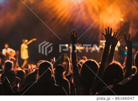 concert and festival background crowd of people partying concert and festival background crowd of people partying 86166047