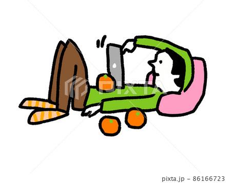 ヒラリーマン、タブレットを使う ヒラリーマン、タブレットを使う 86166723