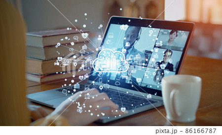 クラウドコンピューティング　ビジネスネットワーク  86166787