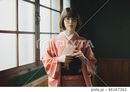 赤い江戸小紋 着物 赤い江戸小紋 着物 86167363