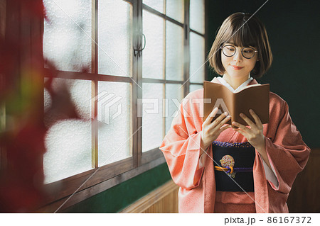 赤い江戸小紋　着物　 86167372