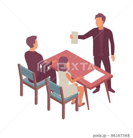 Isometric Courtroom Icon 86167568