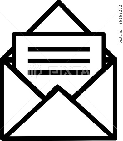 開封された手紙のアイコンイラスト 86168292
