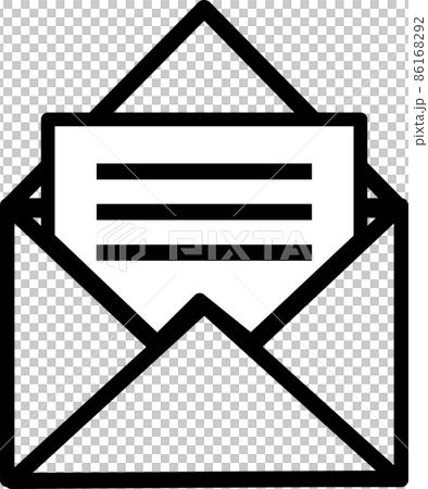 開封された手紙のアイコンイラスト 86168292