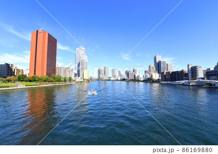 2021年、東京都　隅田川の風景 86169880