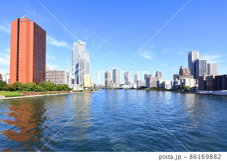 2021年、東京都　隅田川の風景 86169882