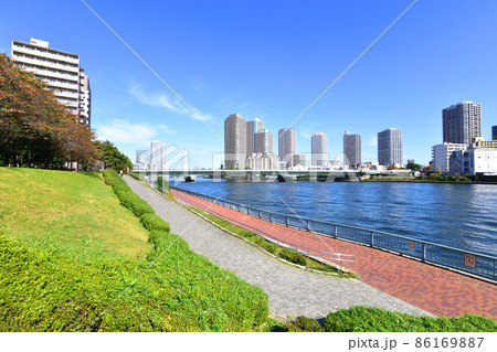 2021年、東京都　隅田川の風景 86169887