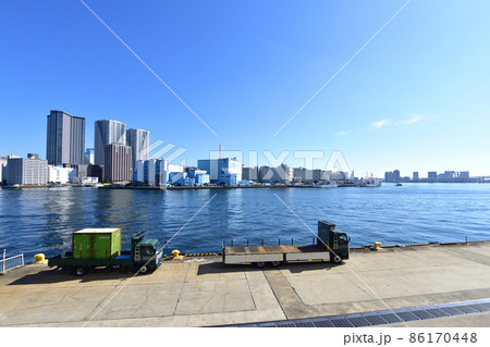 東京都隅田川の風景(河口付近、2021年) 86170448