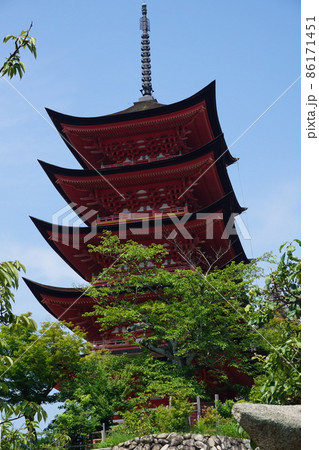 宮島 厳島神社 五重塔 宮島 厳島神社 五重塔 86171451