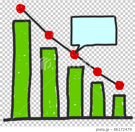 Hand-drawn bar graphs and line graphs that aggregate data 86172479