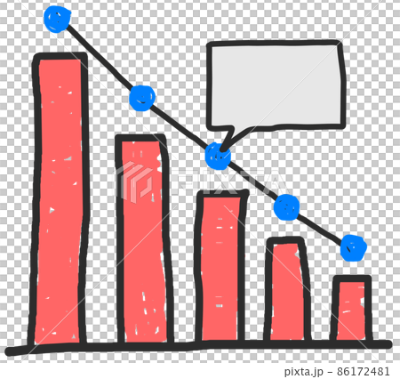 Hand-drawn bar graphs and line graphs that aggregate data 86172481