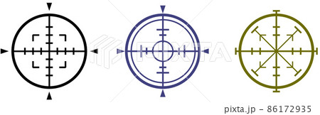 目標を特定して狙いを定める照準イラスト 86172935