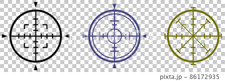 目標を特定して狙いを定める照準イラスト 86172935